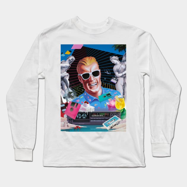 Max Headroom Vacation Long Sleeve T-Shirt by Mr.Melville